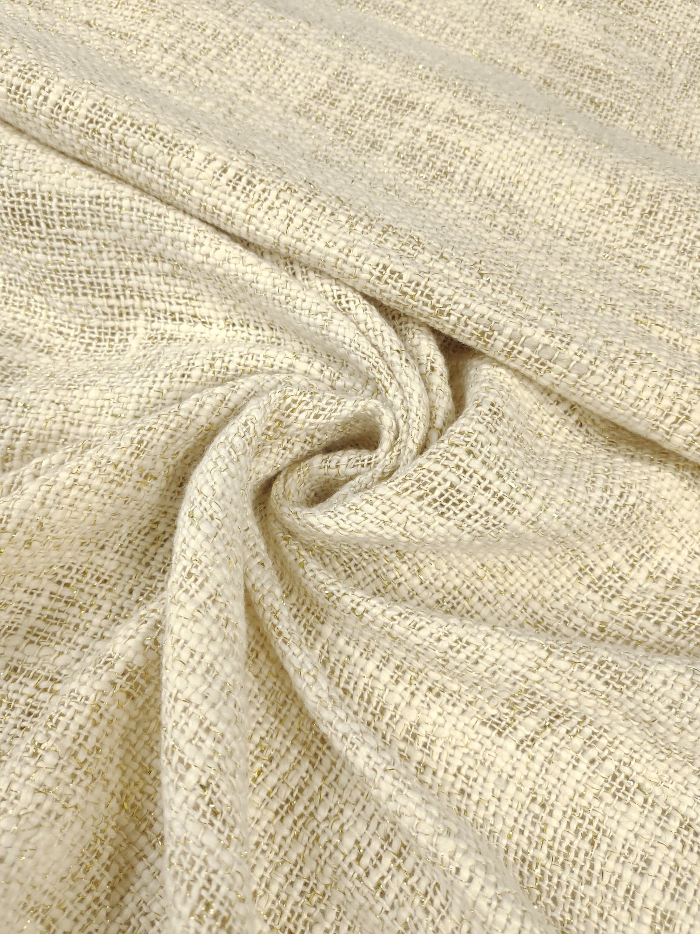 Slub With Golden Lurex Fabric SL068