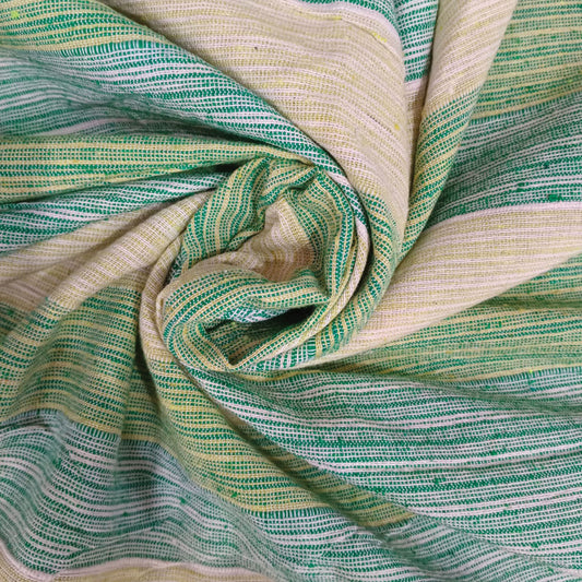 Multicolored Green Jacquard Fabric JQ084