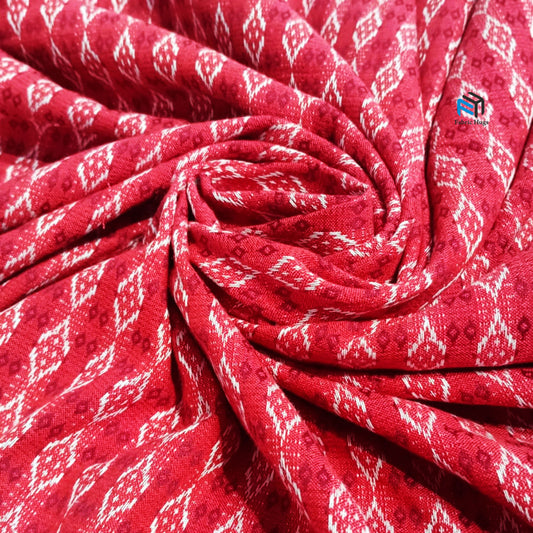 Red Yarn Dyed Fabric YD076