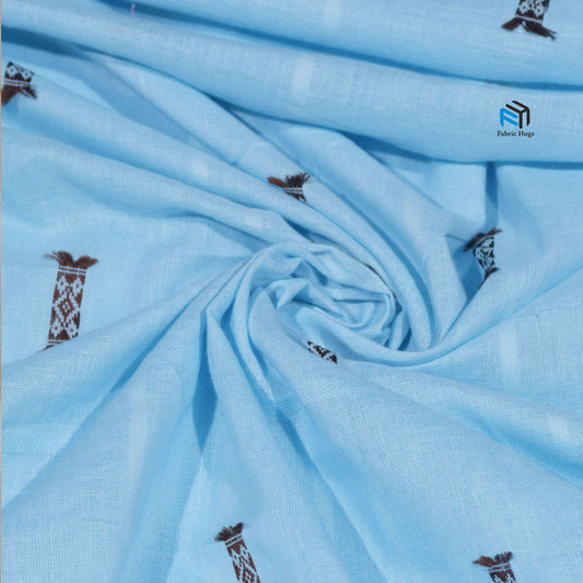 Cotton Dobby Blue Fabric CD05014