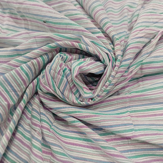 Multicoloued Stripes Cotton Fabric JQG020 Fabric Hugs