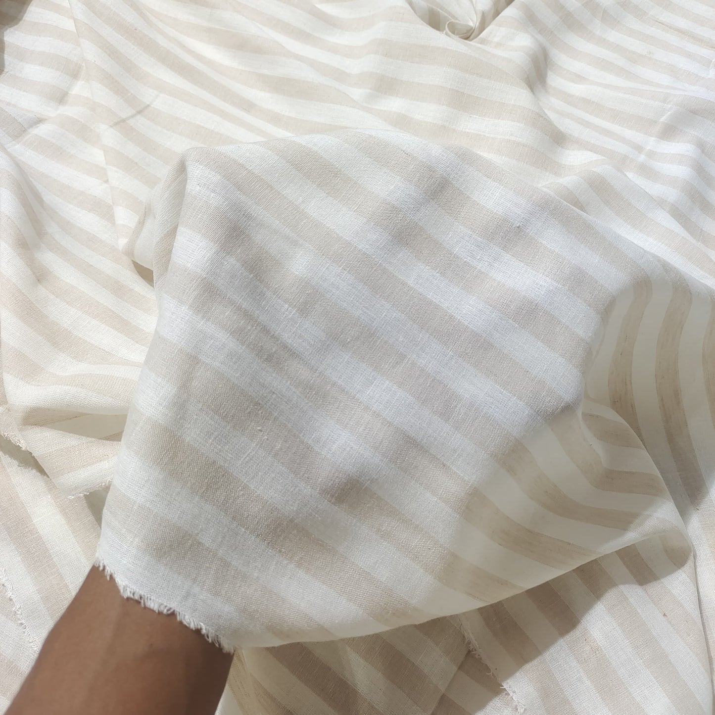 Linen Cotton Stripe Fabric LN003