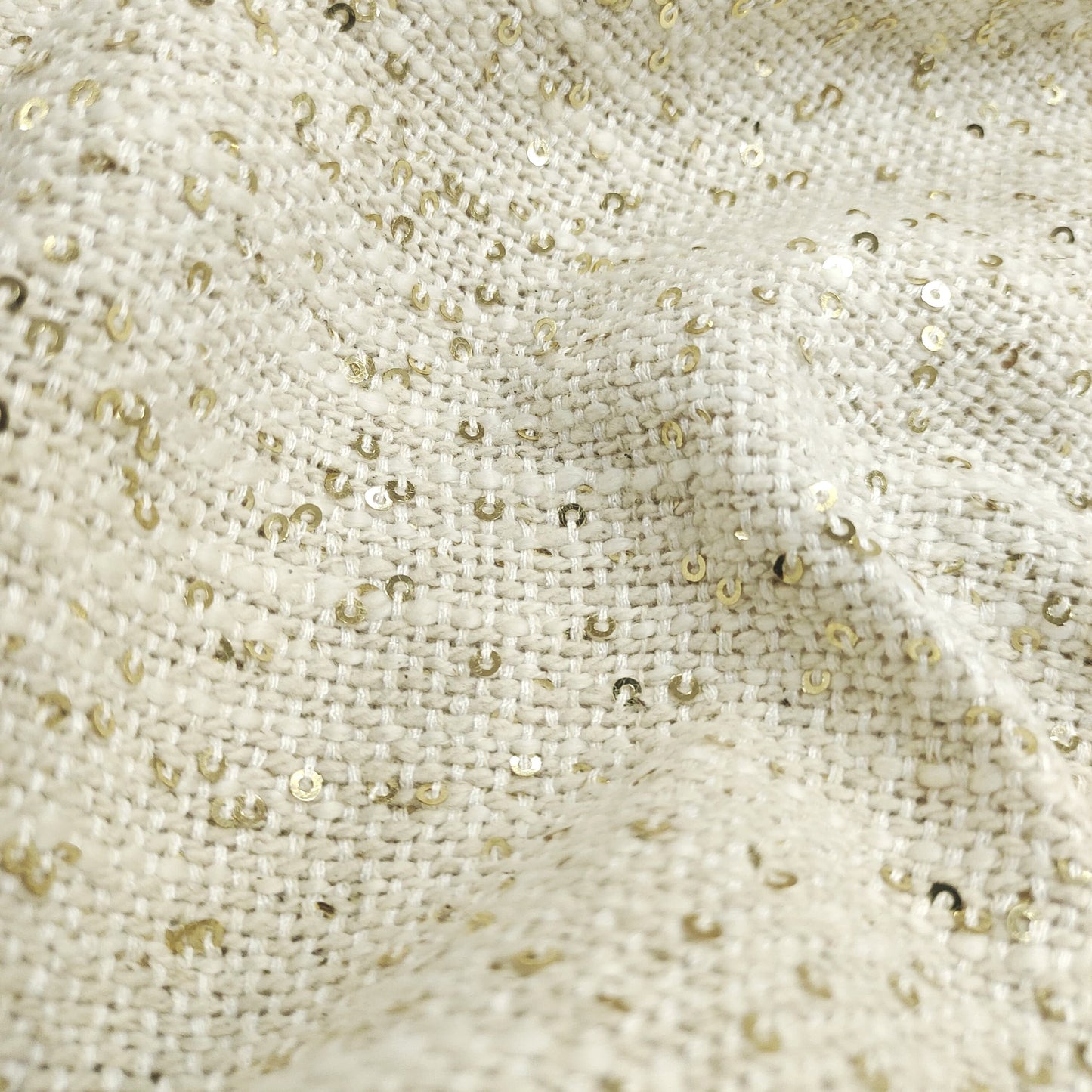 Slub With Golden Sequvence Fabric SL065