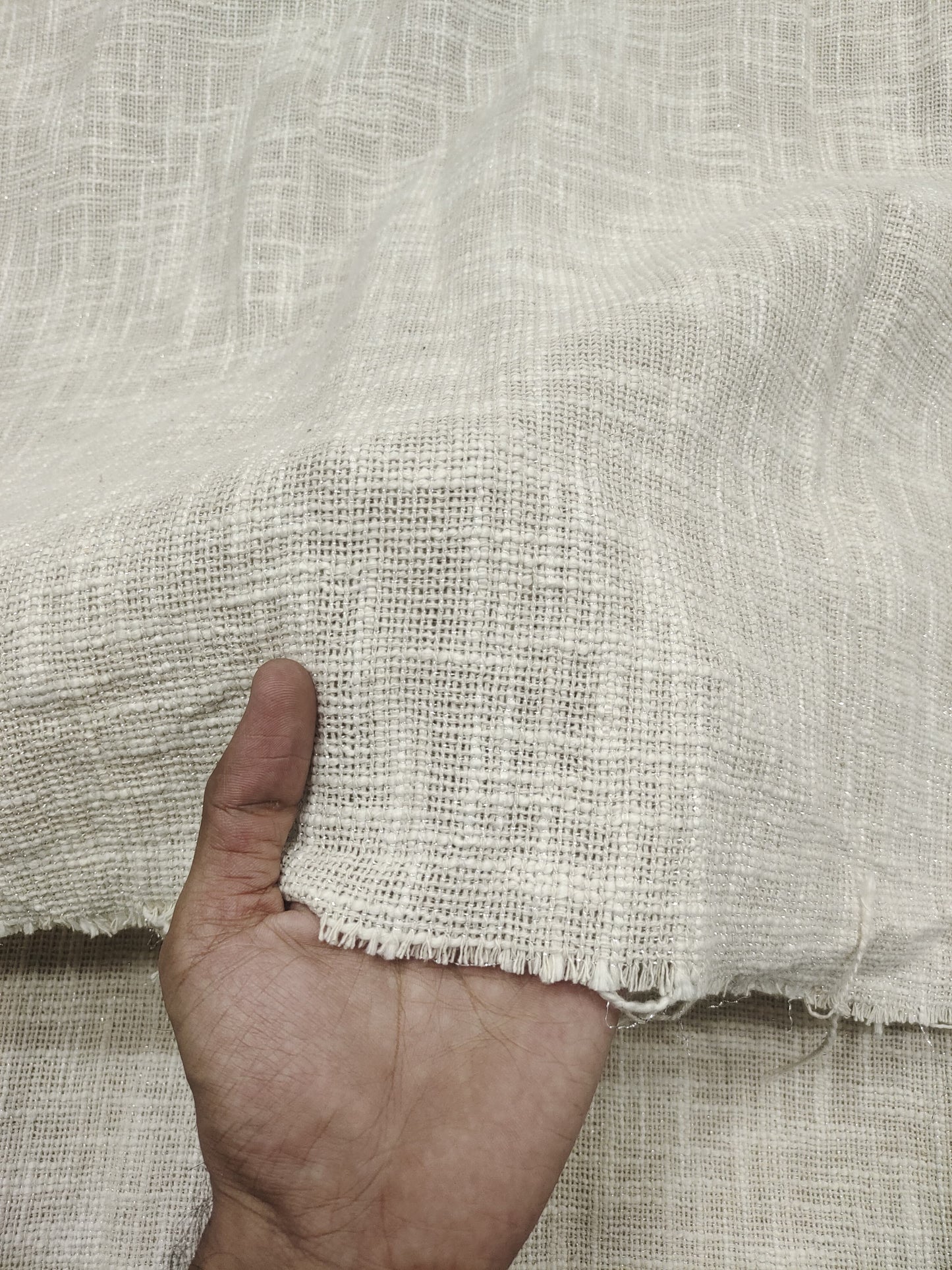 Slub With silver lurexFabric SL072