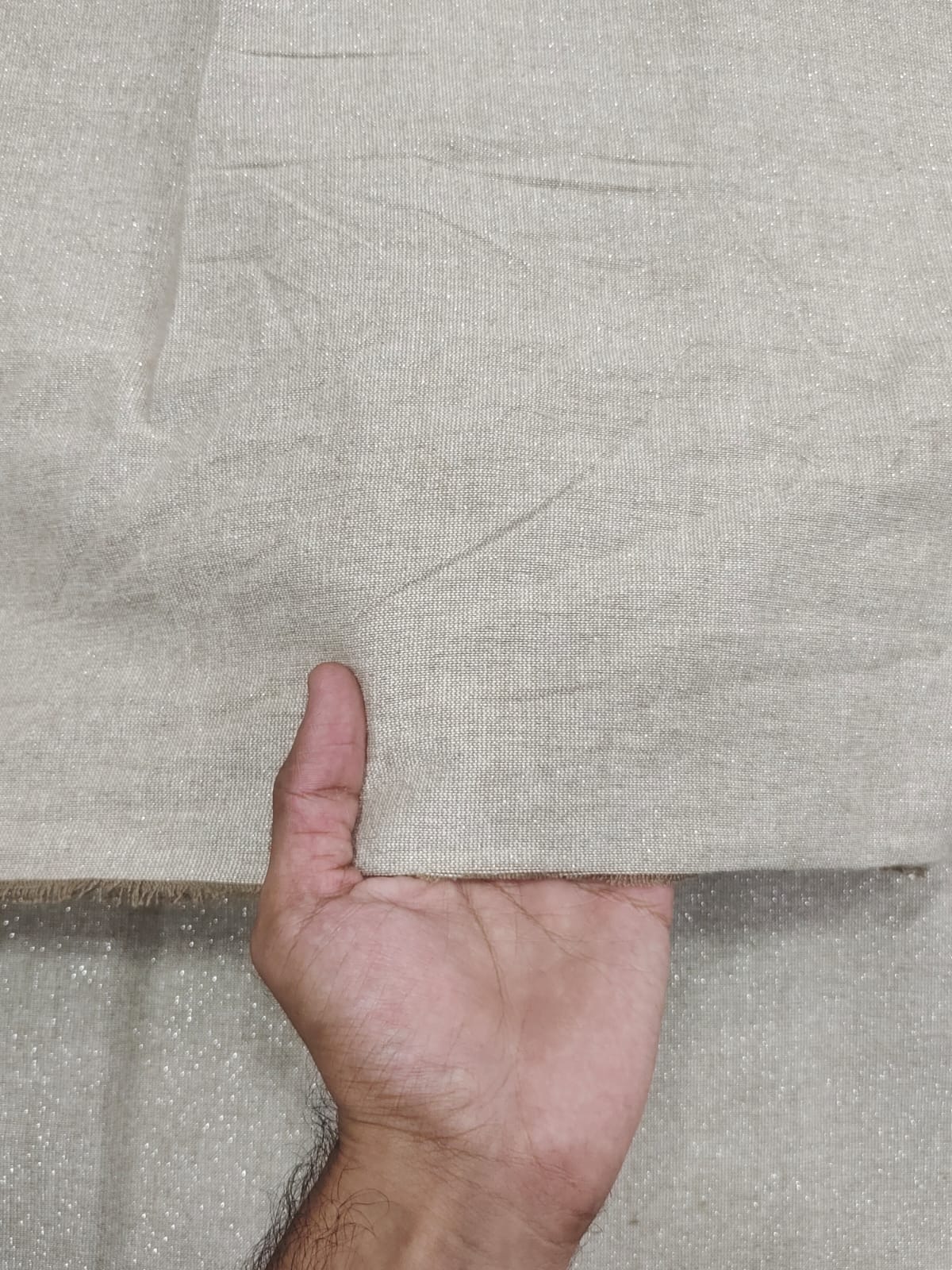 Slub  With Silver Lurex Fabric SL078