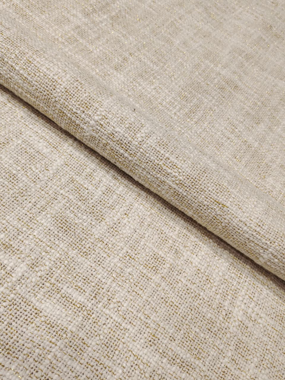 Slub With Golden Lurex Fabric SL069