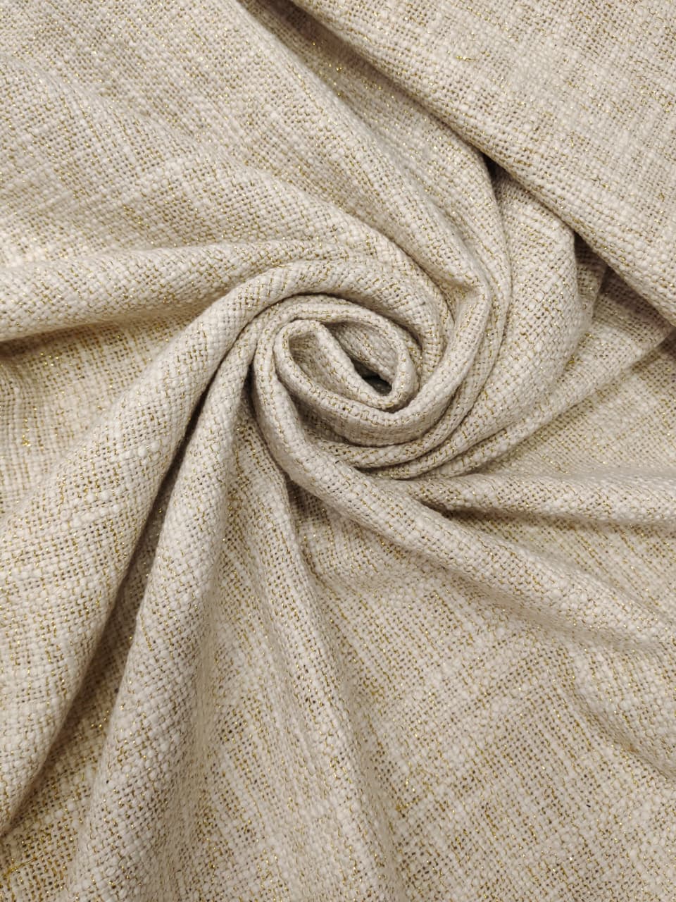 Slub With Golden Lurex Fabric SL069