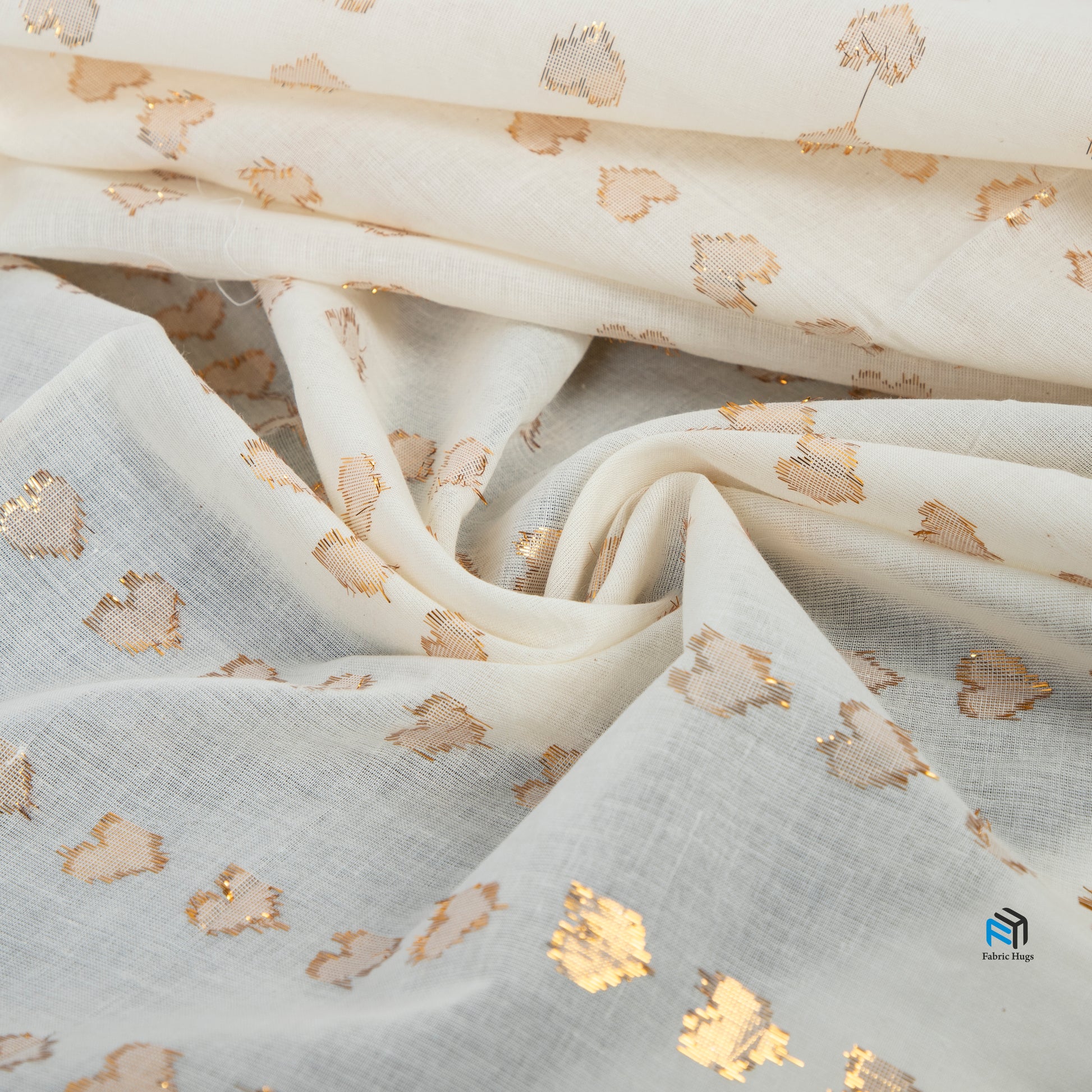 Heavy-Weight Cotton Linen with Lurex - Yellow Gold